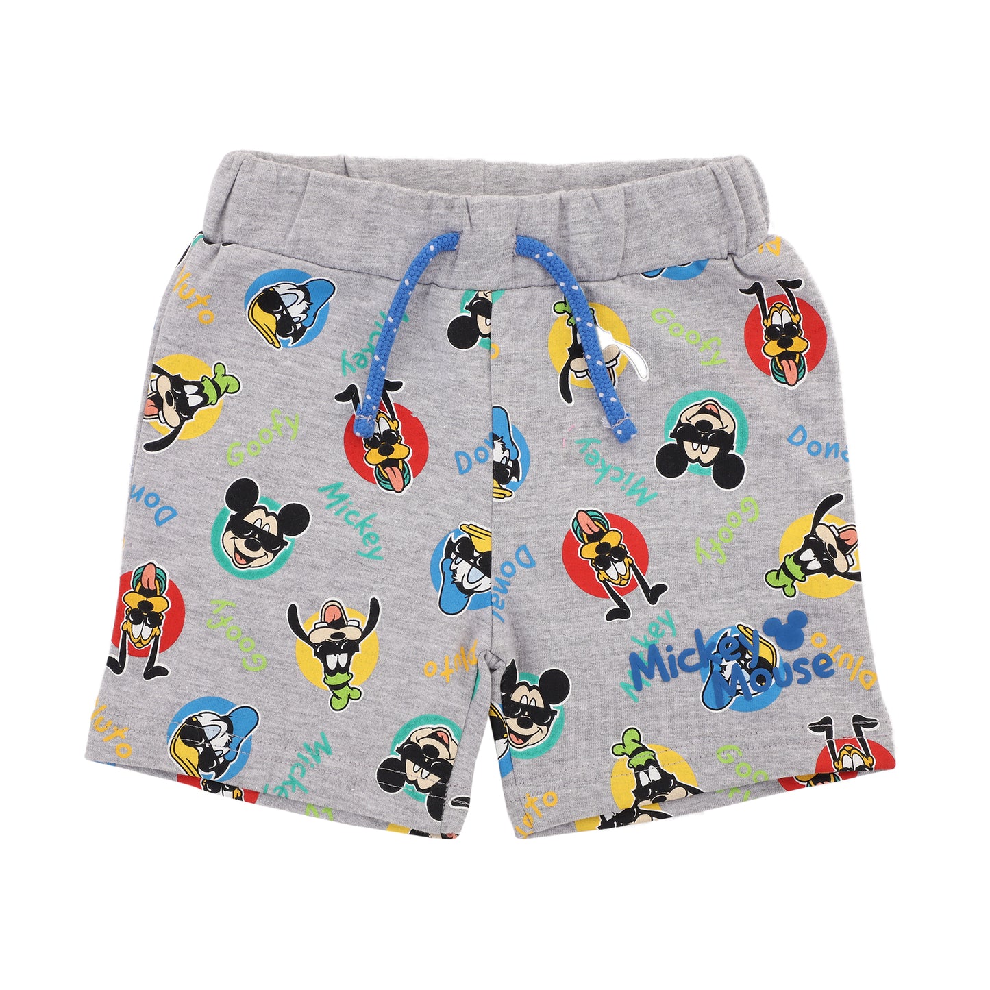 Disney Mickey And Friends Patch Print Boys Shorty Set