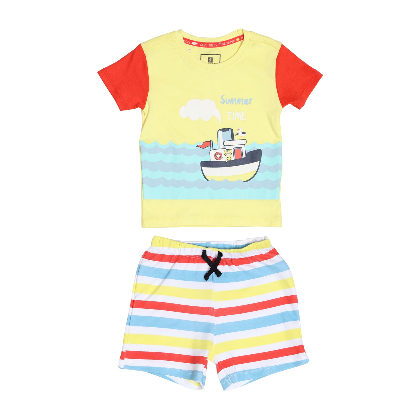 New Born Baby Boys Shorty Set