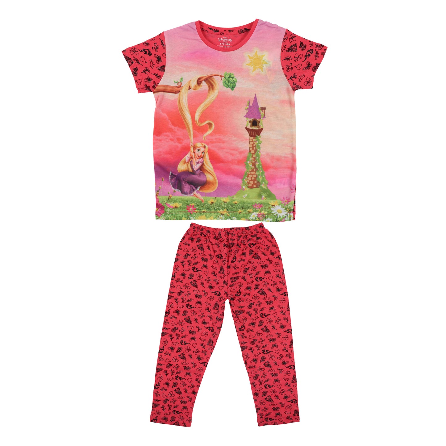 Disney Rapunzel Tangled Princess Night Suit Lounge Set