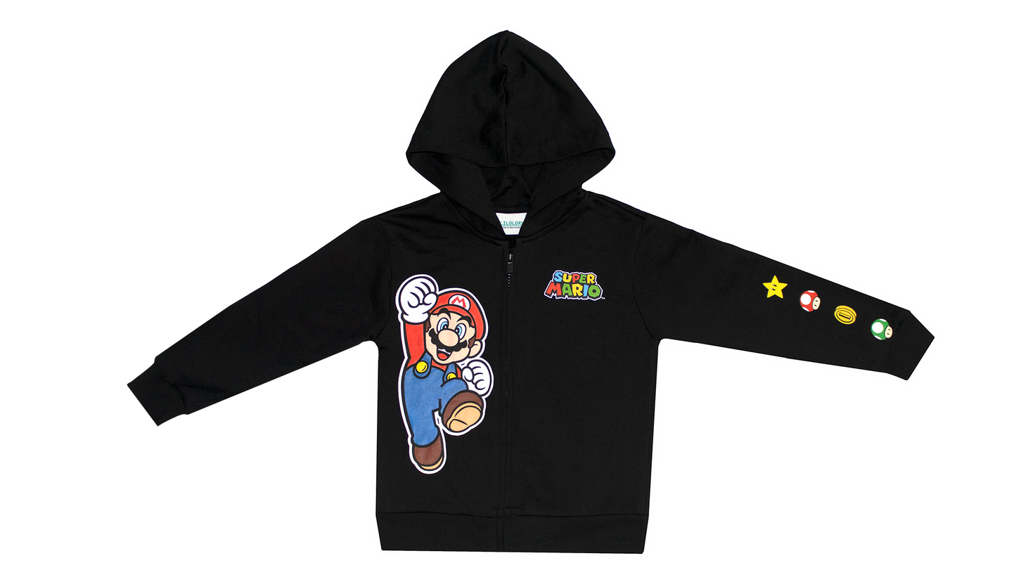 Super Mario All Season Play Zipper And Travelling Hoodie