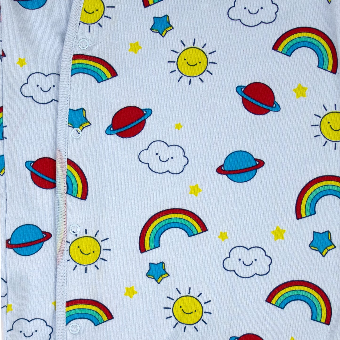 Rainbow Print Soft Baby All Season Romper