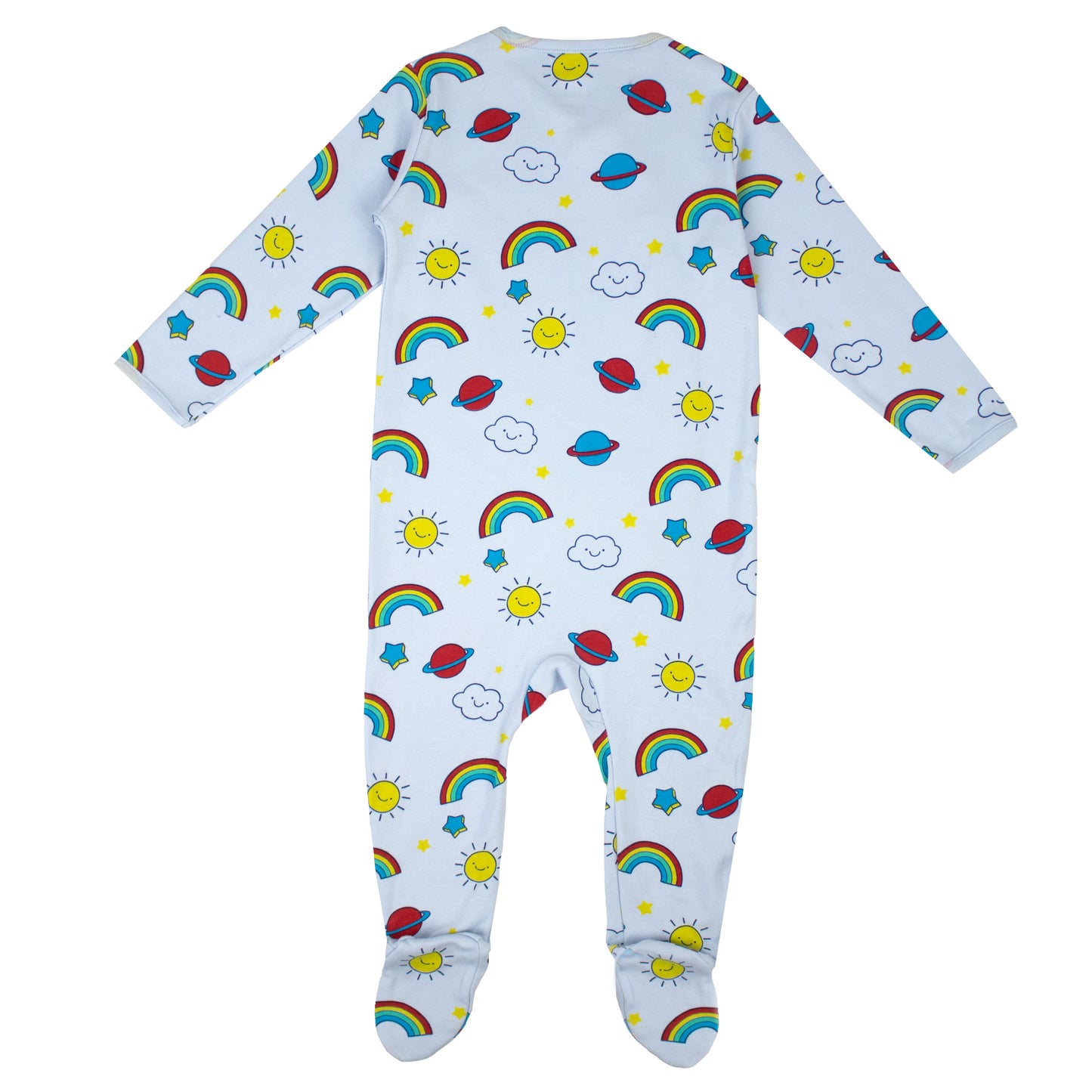 Rainbow Print Soft Baby All Season Romper