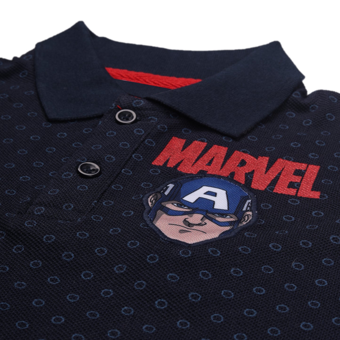 Marvel Captain America Polo Collar T Shirt