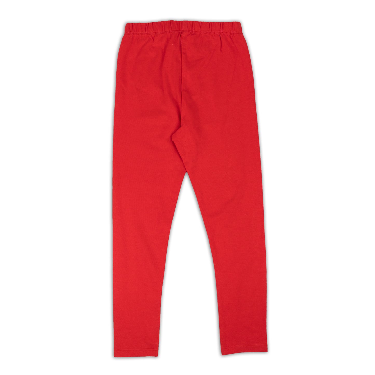 Girls Red Leggings with Cute Cartoon Character Prints