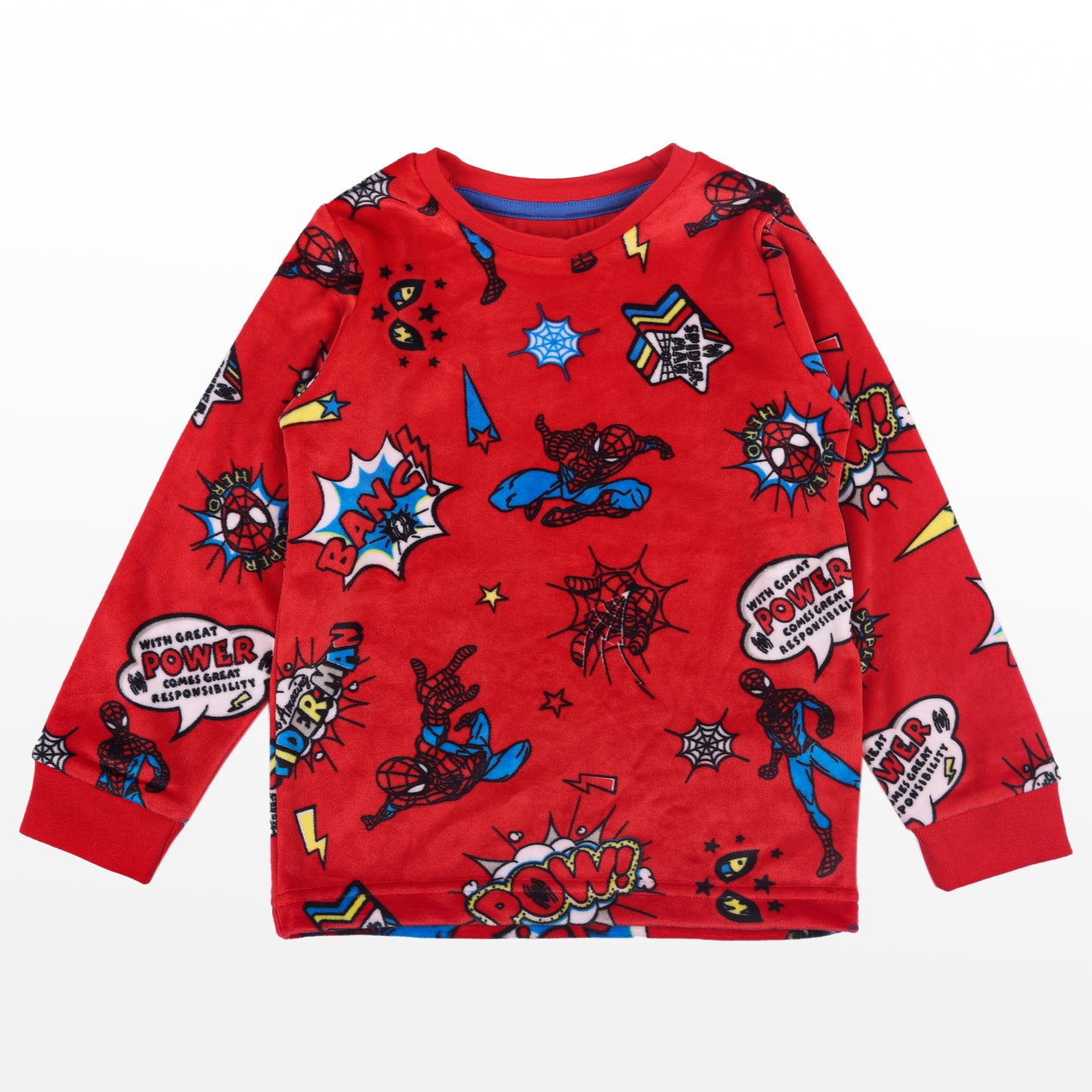 Spiderman Power Velour Flexifit Night Suit Travelling Loungewear & Pyjama Set