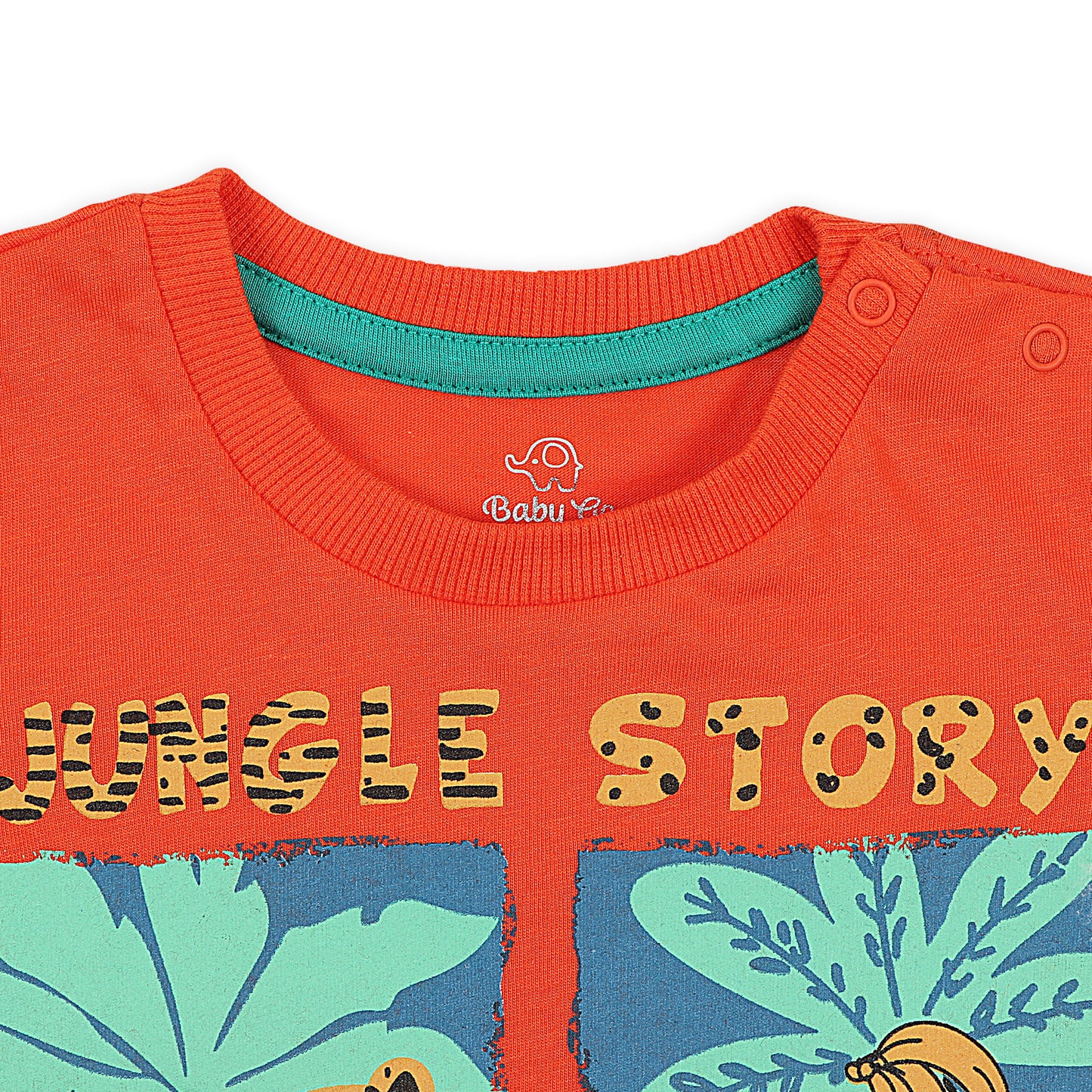 Baby Care Jungle Story Tiger In Jungle Printed T Shirt