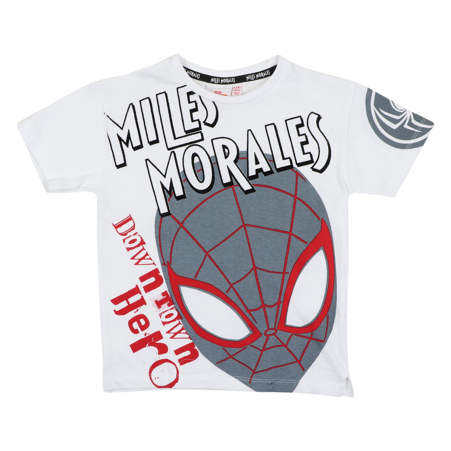 Marvel Spiderman Miles Morales Downtown Hero Boys T Shirt