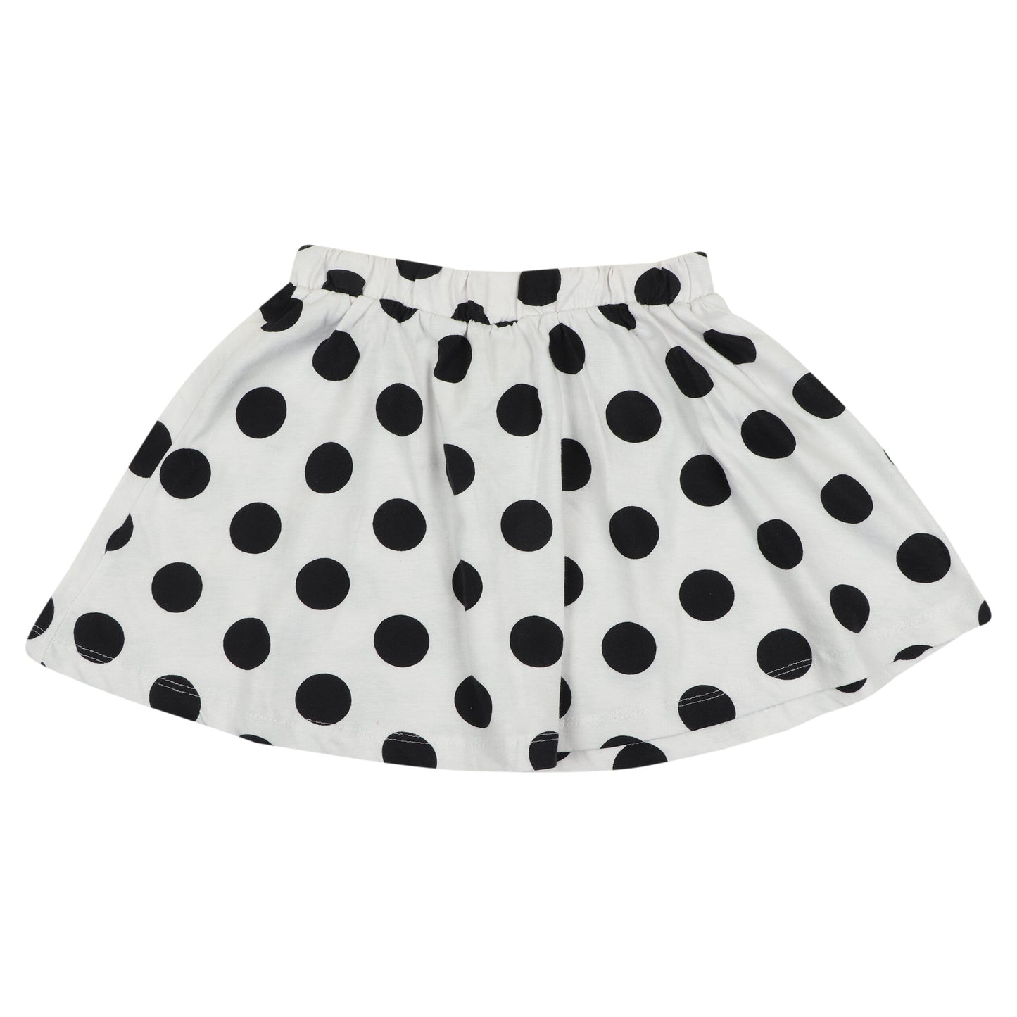 Black Polka Dots Retro Look Girls Skirt