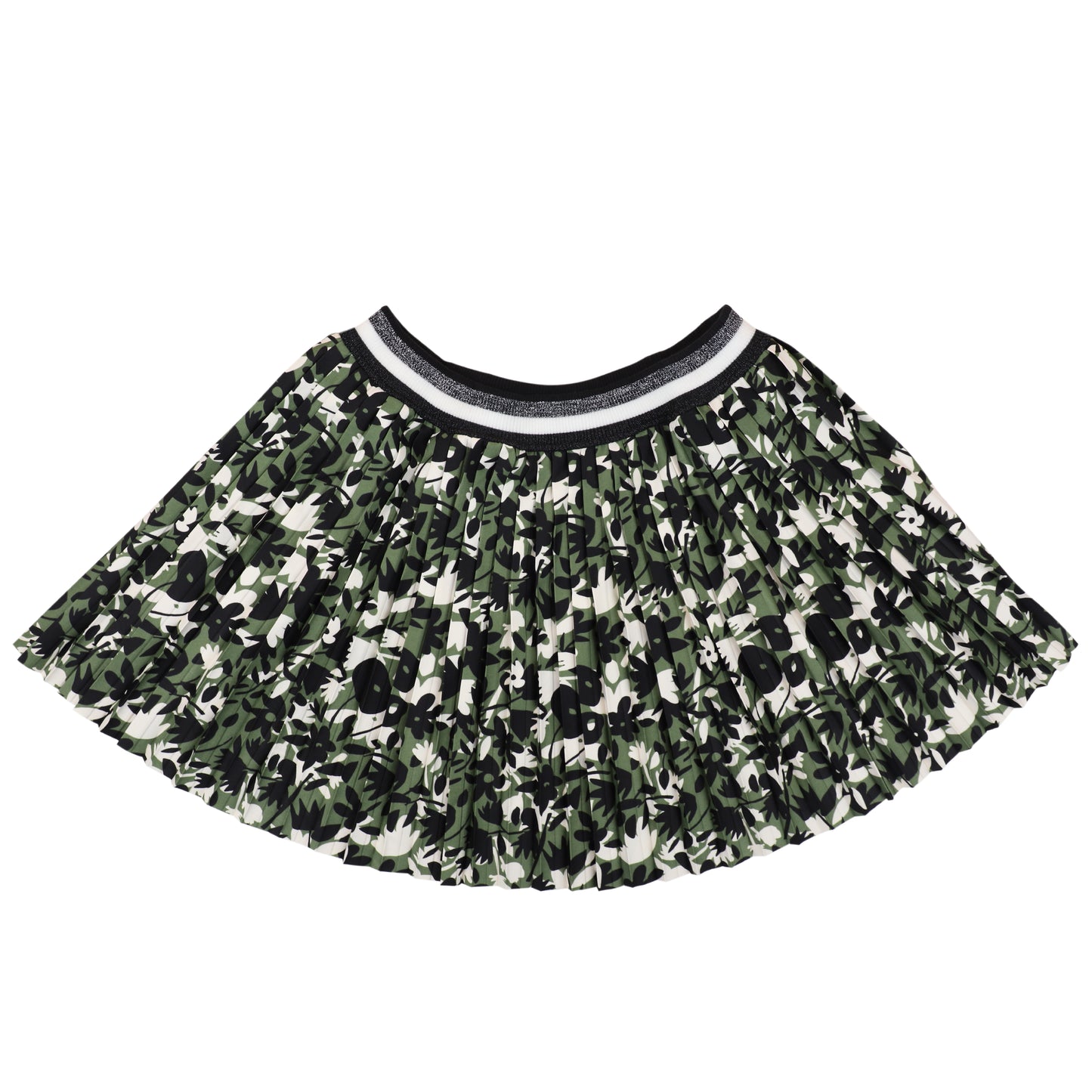 Green Flower And Garden Forest Theme Girls Skirt