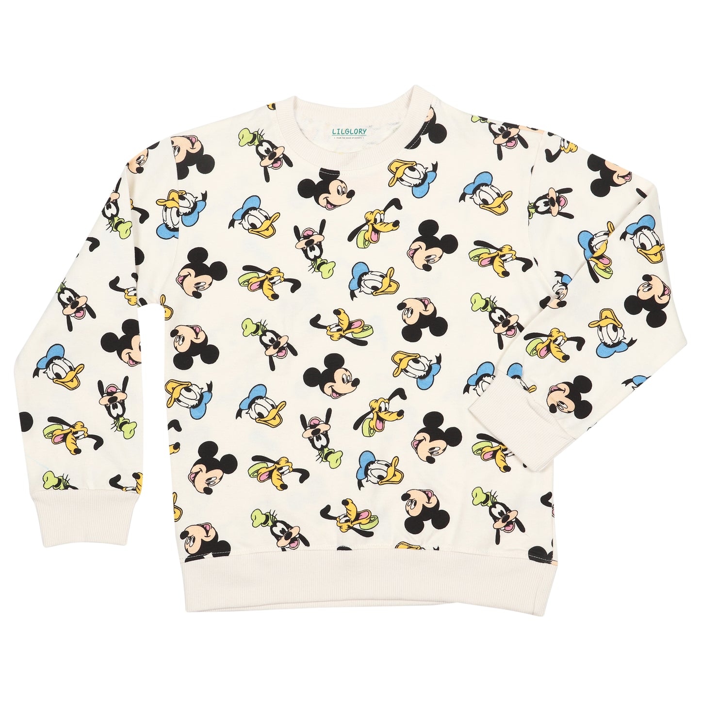 Disney Mickey And Friends Unisex Printed Pullover Sweatshirt