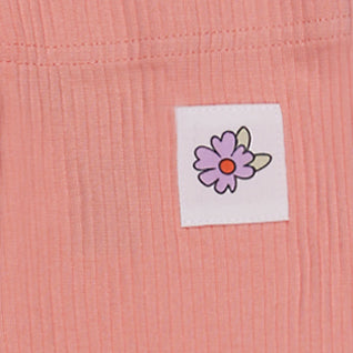 Ribbed Fabric Peach Girls Legging