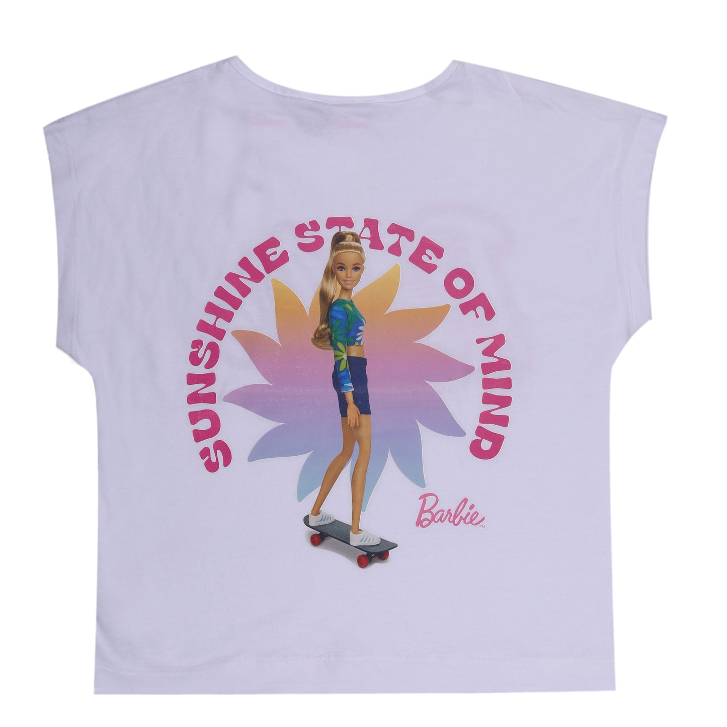 Shiny Glitter Barbie Girls Crop Top