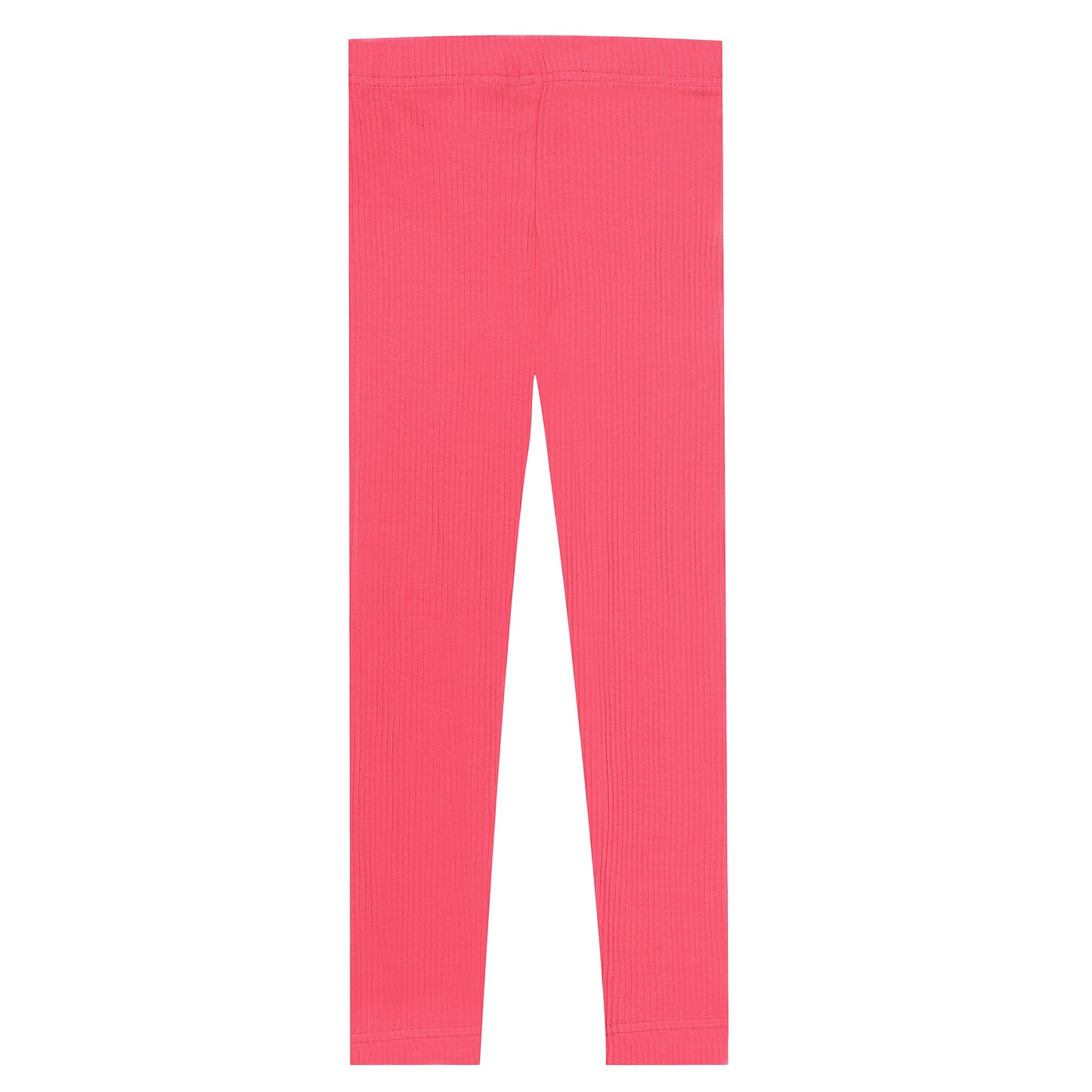 Ribbed Fabric Pink Girls Legging