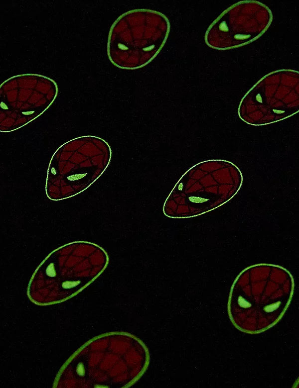 Spiderman Print Glow In Dark Night Suit Travelling Loungewear & Pyjama Set