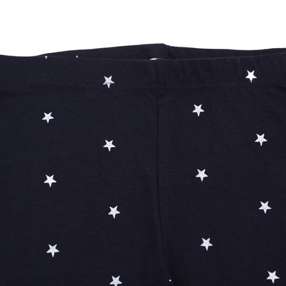 White Star Dots Printed Girls Legging
