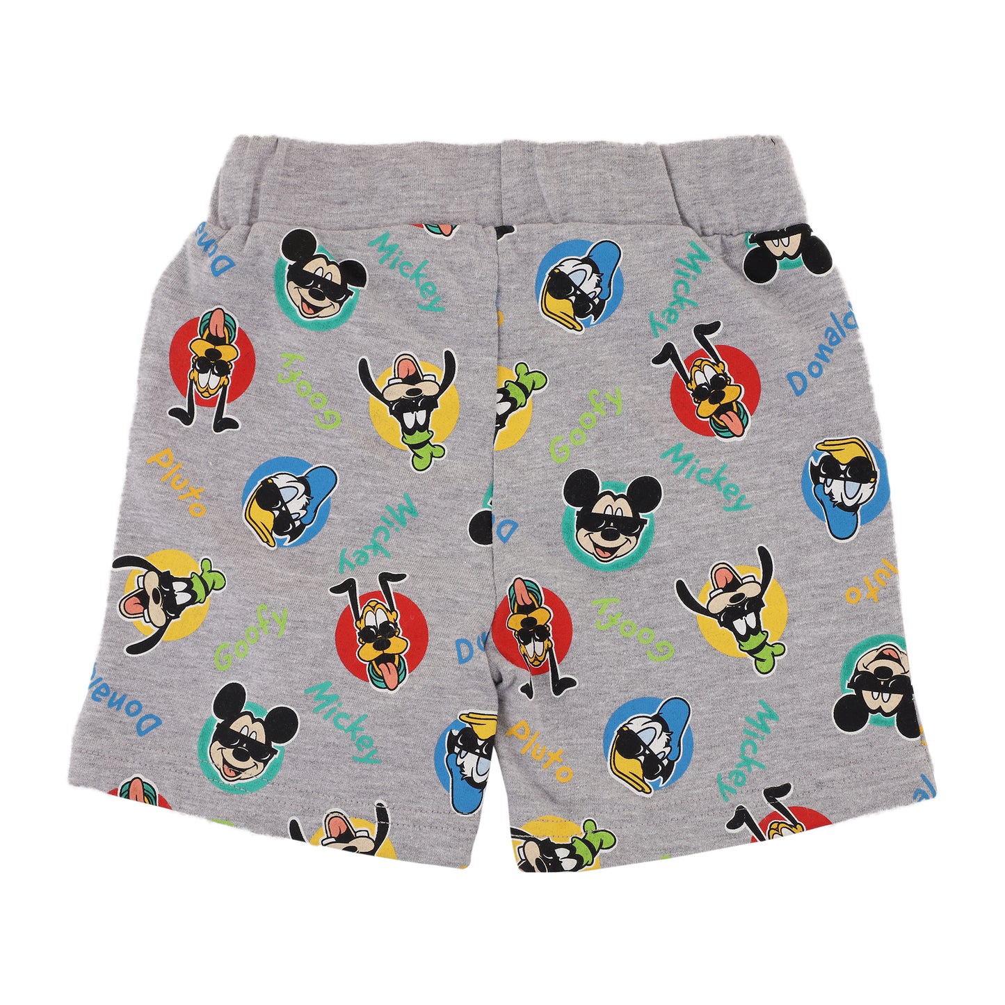 Disney Mickey And Friends Patch Print Boys Shorty Set