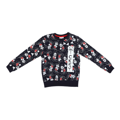 Disney Faded Mickey Mouse Print Unisex Pullover Sweatshirt