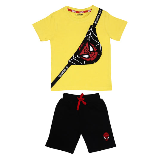 Marvel Spiderman Zip Pocket Shorty Set