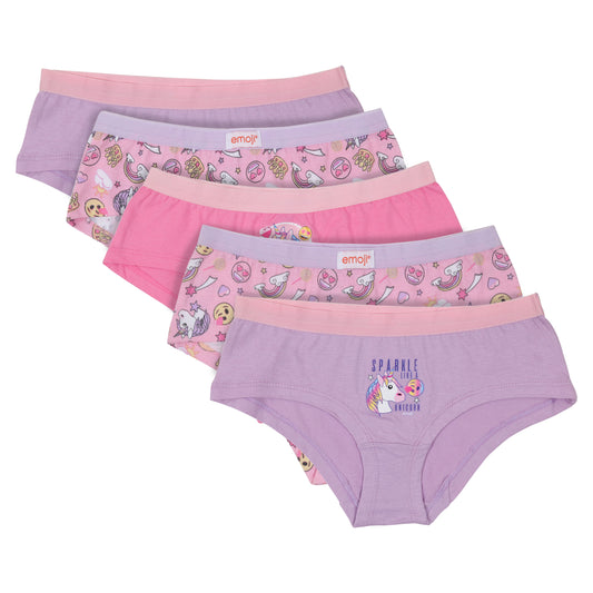 Unicorn Multi Print Girls Pack Of 5 Brief