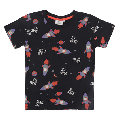 Juniors Rocket Blast Off Boys T Shirt
