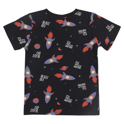 Juniors Rocket Blast Off Boys T Shirt