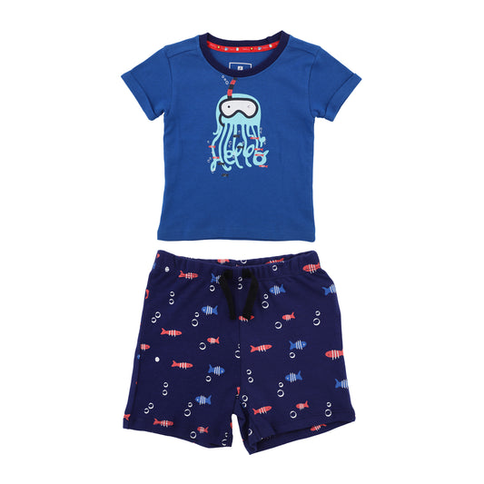 New Born Baby Boy Shorty Set