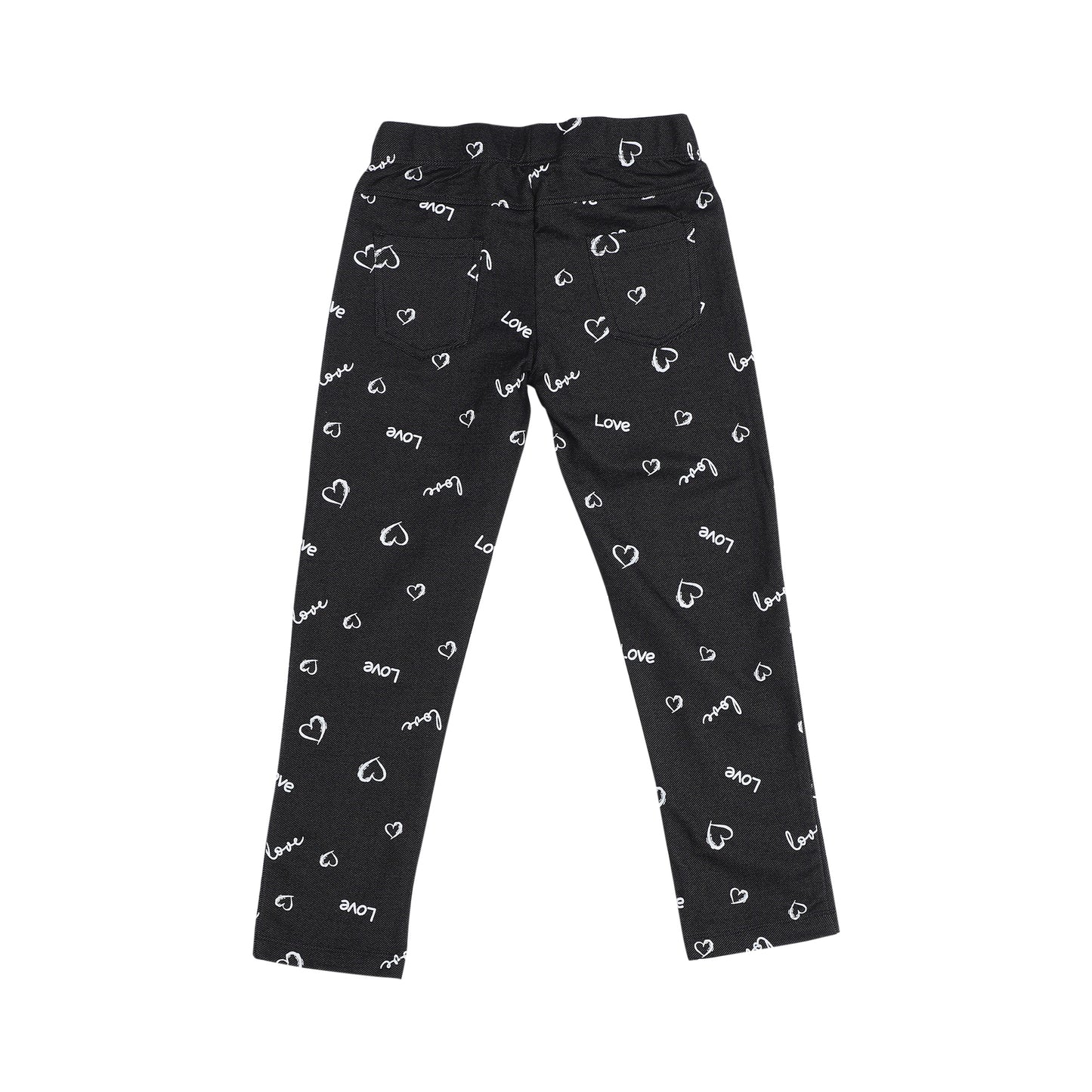 Love Print Jeans Style Girls Jegging Pants