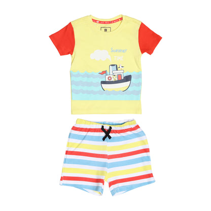 New Born Baby Boys Shorty Set