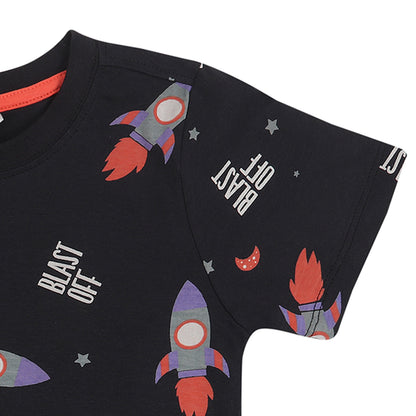Juniors Rocket Blast Off Boys T Shirt