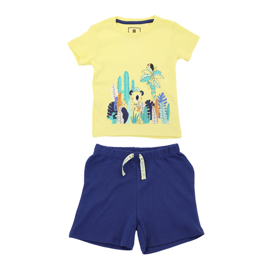 New Born Baby Boys Shorty Set