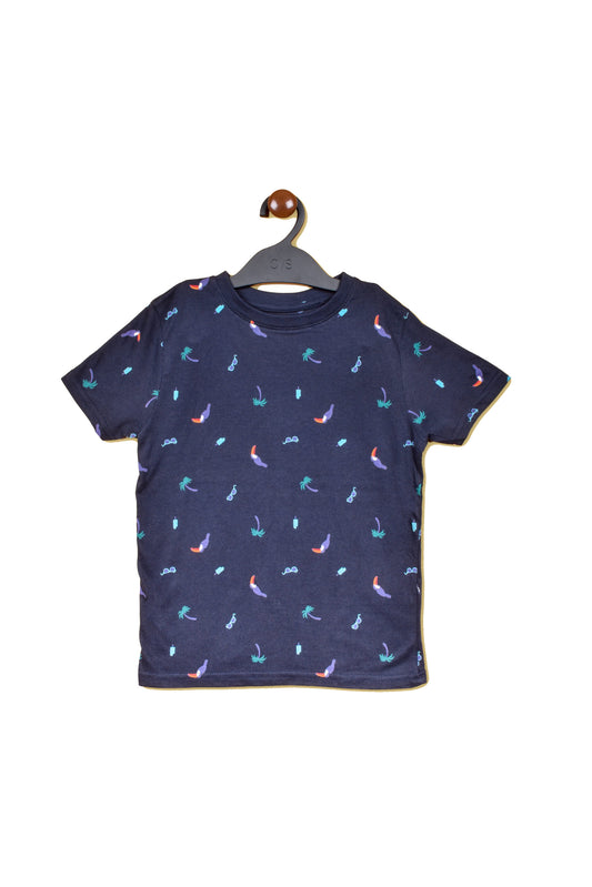 Tropical Parrot Print Boys T Shirt