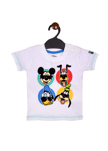 Disney Mickey And Friends Patch Print Boys Shorty Set