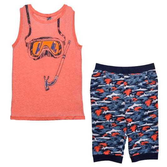 Scuba Diver Boys Shorty Outing Set