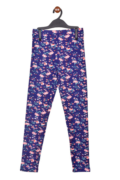 Floral Print Girls Legging