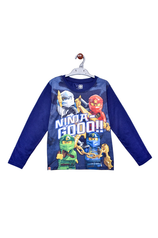 Ninja Gooo Navy Blue Boys T Shirt