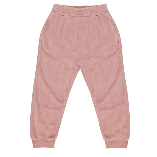 Peachy Pink Velvet Legging Cum Capri With Pockets