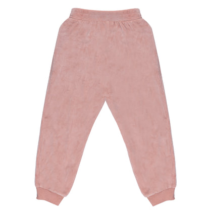 Peachy Pink Velvet Legging Cum Capri With Pockets