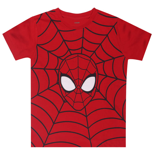 Spiderman Web Boys Short Sleeve Outing T Shirt