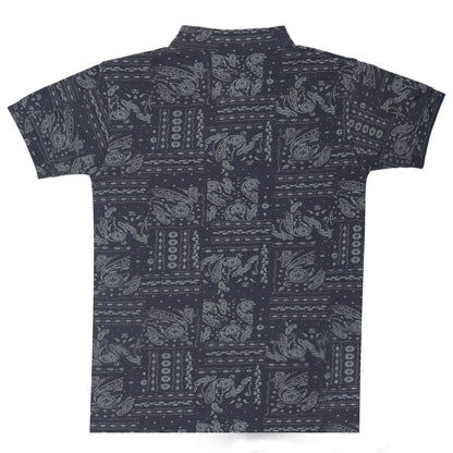 Mandarin Collar Short Sleeve Outing T Shirt