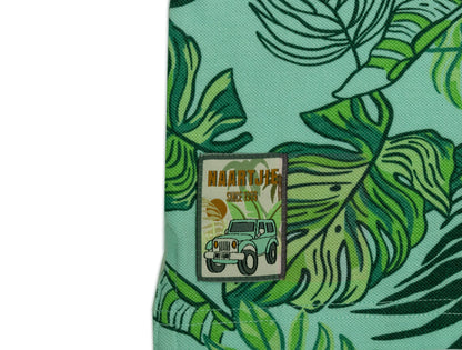 Tropical Forest Green Summer Collar Boys T Shirt