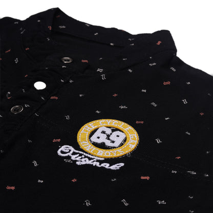 Mandarin Collar Short Sleeve Outing T Shirt