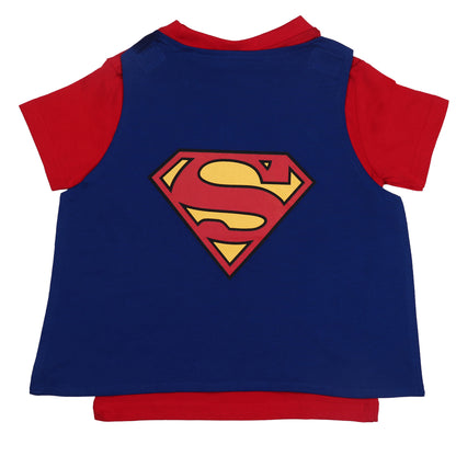 Superman Birthday Special Outing Shorty Set With Removable Cape