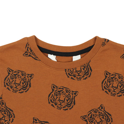 Tiger Print Boys T Shirt
