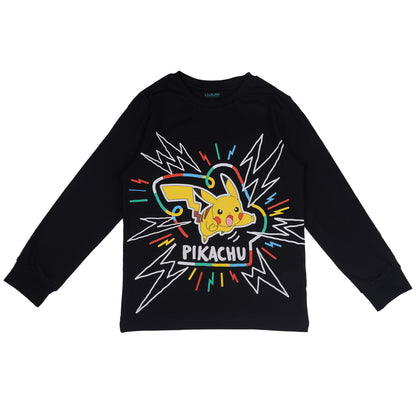 Pokemon Pikachu Printed Boys Night Suit Travelling Loungewear & Pyjama Set