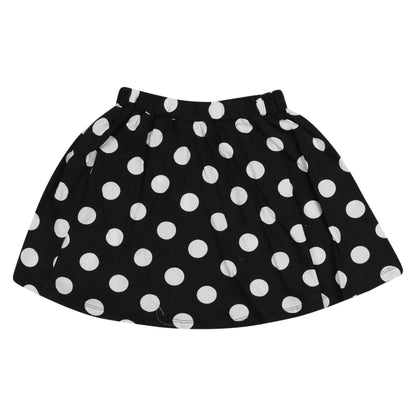 White Polka Dots Retro Look Girls Skirt