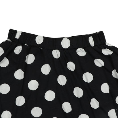 White Polka Dots Retro Look Girls Skirt