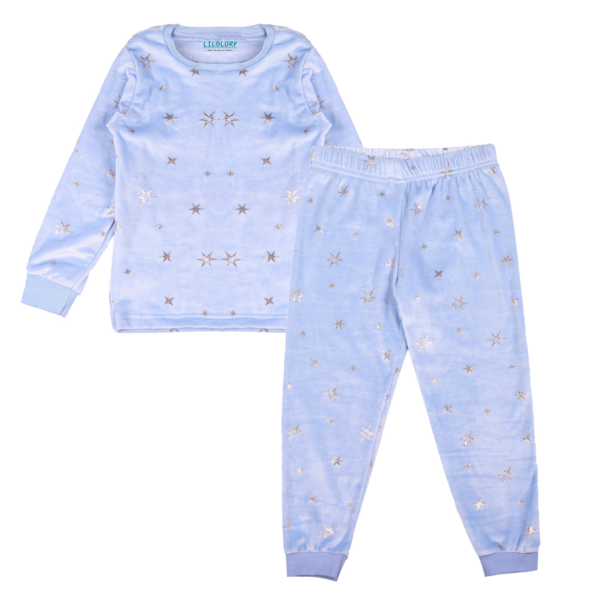Frozen Velour Flexifit Night Suit Travelling Loungewear Pyjama
