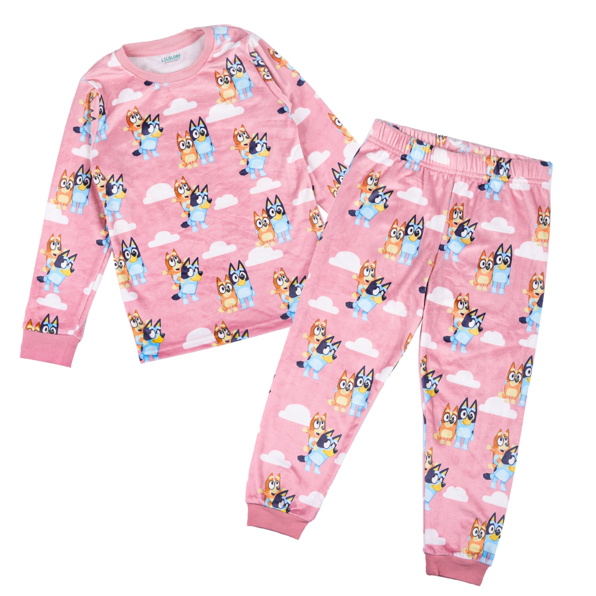 Bluey Velour Flexifit Night Suit Travelling Loungewear Pyjama