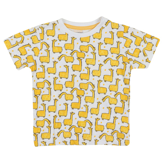 Redtag Giraffe Printed Boys T Shirt