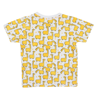 Redtag Giraffe Printed Boys T Shirt